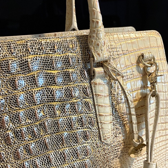 Brahmin Cream and Gold Satchel - Picture 6 of 6